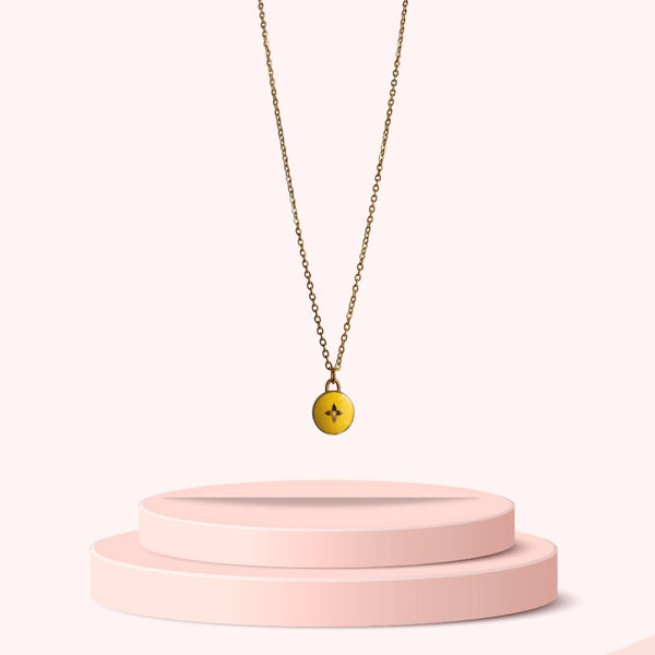 Authentic Louis Vuitton Yellow Pendant Pastilles- Necklace