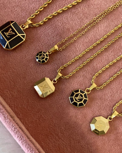 Authentic Louis Vuitton Medium Brown Pendant-Repurposed Necklace