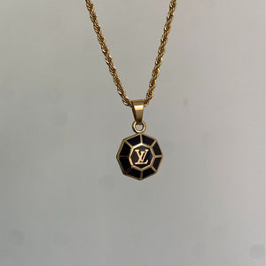 Authentic Louis Vuitton Medium Brown Pendant-Repurposed Necklace