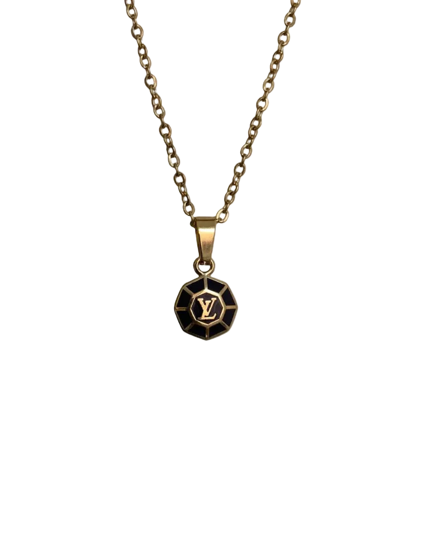 Authentic Louis Vuitton Small Brown Pendant-Repurposed Necklace