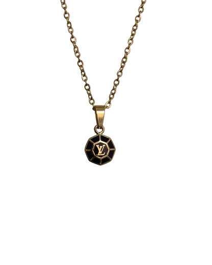 Authentic Louis Vuitton Small Brown Pendant-Repurposed Necklace