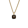 Authentic Louis Vuitton Big Brown Pendant-Repurposed Necklace