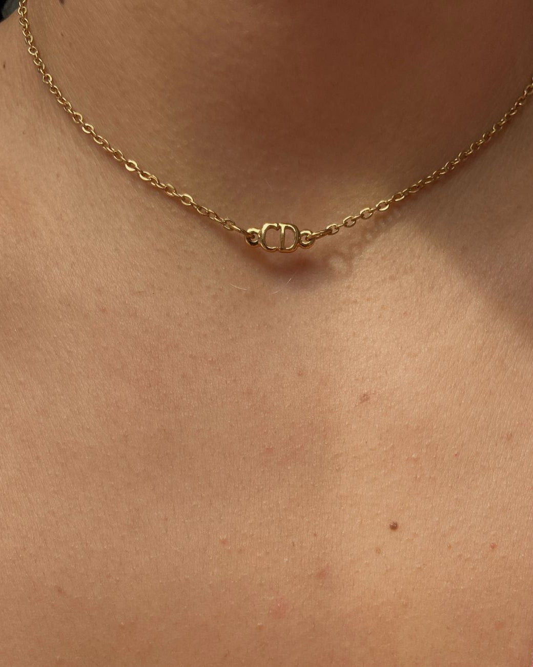 Authentic Mini Cd Dior pendant- Reworked Dainty Choker