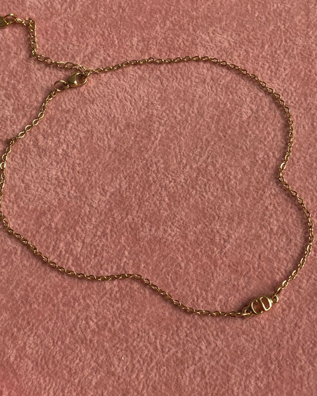 Authentic Mini Cd Dior pendant- Reworked Dainty Choker