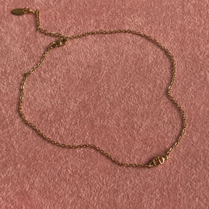 Authentic Mini Cd Dior pendant- Reworked Dainty Choker