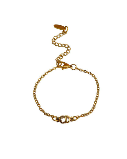 Authentic Mini Dior CD pendant -Repurposed Bracelet