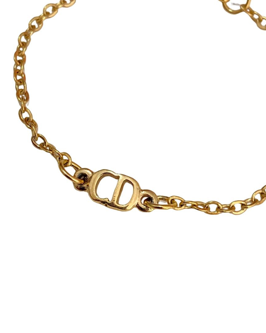 Authentic Mini Dior CD pendant -Repurposed Bracelet