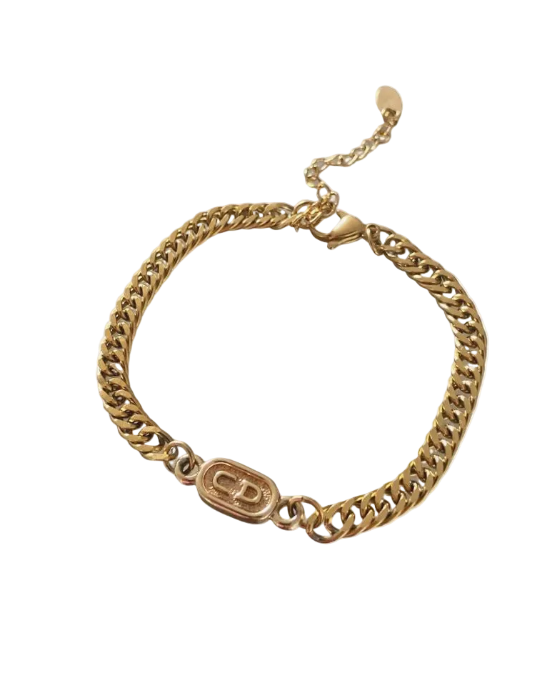 Authentic Mini Dior pendant- Reworked Bracelet