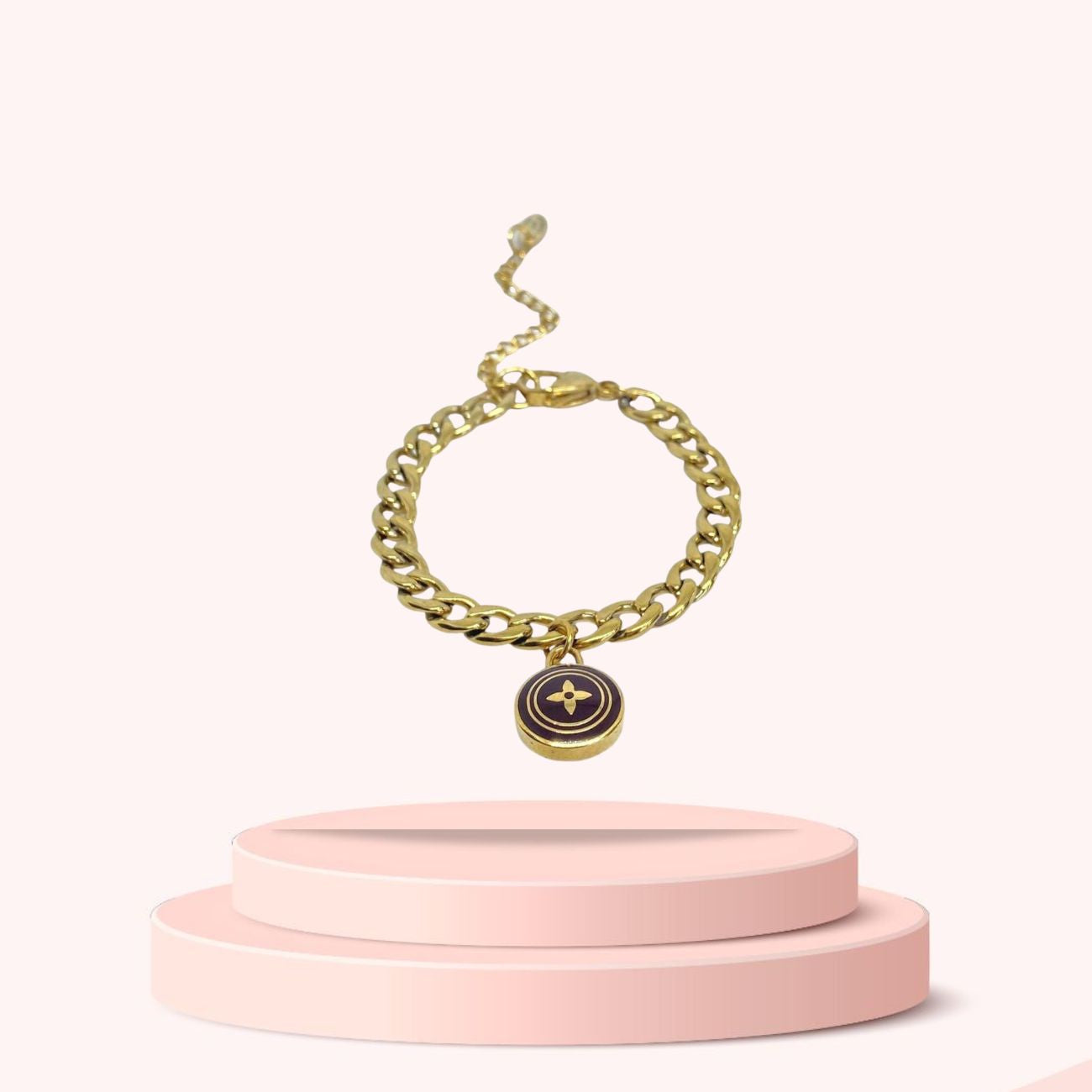 Authentic Louis Vuitton Nude Brown Pendant - Repurposed Bracelet