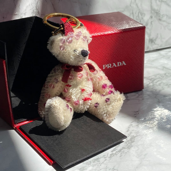 Authentic Prada Bear Keychain with Box