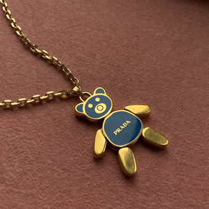 Authentic Prada Blue Bear -Reworked Necklace Gift edition