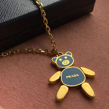 Load image into Gallery viewer, Authentic Prada Blue Bear -Reworked Necklace Gift edition