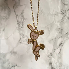 Load image into Gallery viewer, Authentic Prada Bunny Steel Charm - Repurposed Necklace