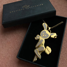 Load image into Gallery viewer, Authentic Prada Bunny Steel Charm - Repurposed Necklace