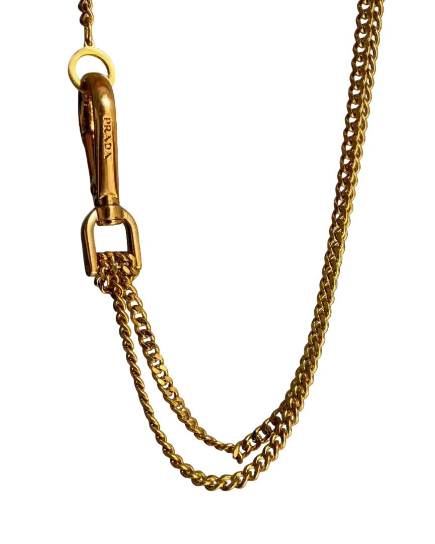 Authentic Prada Clasp-Reworked Necklace