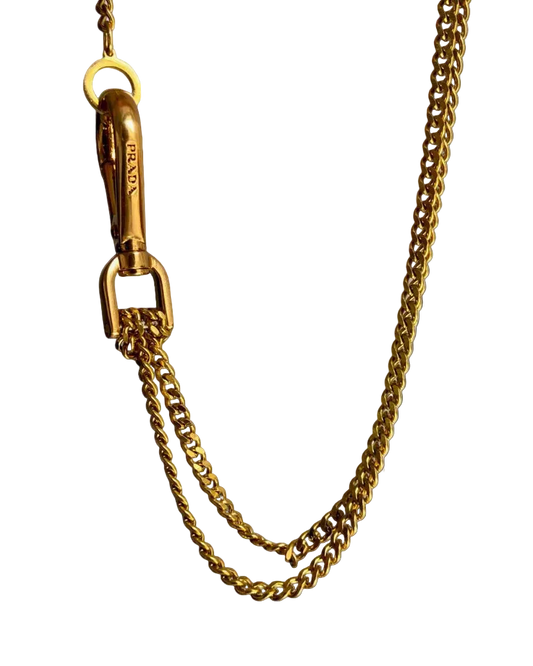 Authentic Prada Clasp-Reworked Necklace