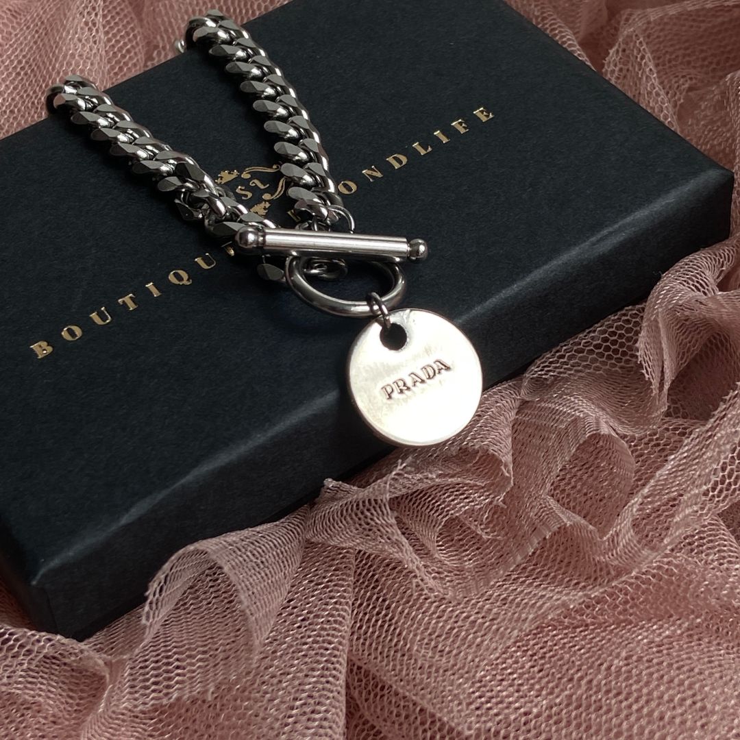 Authentic Prada tag - Repurposed Bracelet
