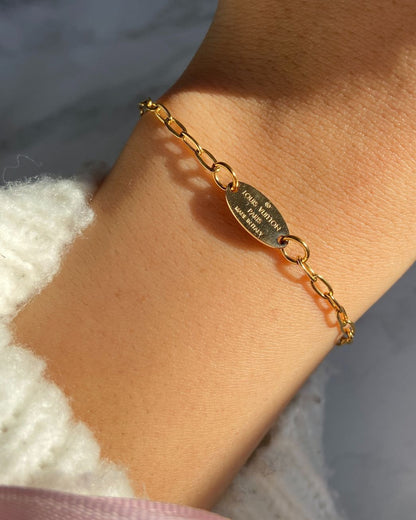 Authentic Louis Vuitton Tag Blooming Pendant Reworked Bracelet