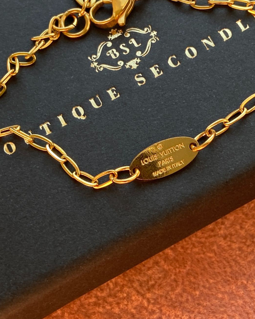 Authentic Louis Vuitton Tag Blooming Pendant Reworked Bracelet