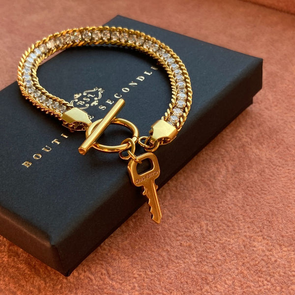 Authentic Louis Vuitton  Pastilles Key Pendant- Bracelet