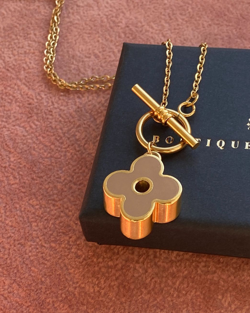 Authentic Louis Vuitton Fleur Charm- Reworked Necklace