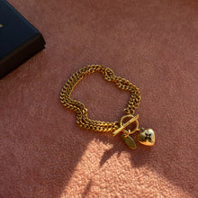 Load image into Gallery viewer, Authentic Louis Vuitton  Black Heart Charm- Reworked Bracelet