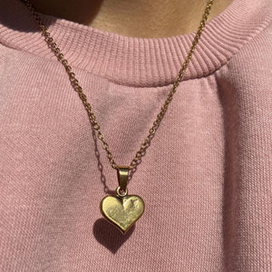 Authentic Louis Vuitton Heart Pendant-  Dainty Reworked Necklace