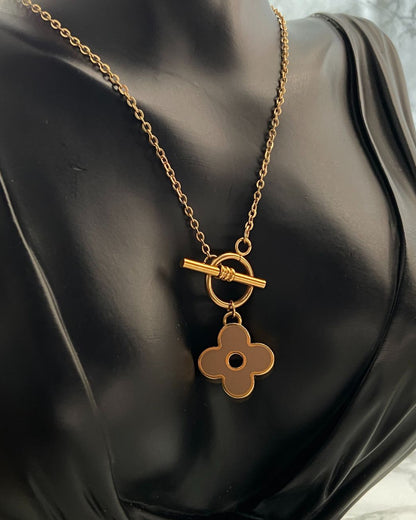Authentic Louis Vuitton Fleur Charm- Reworked Necklace