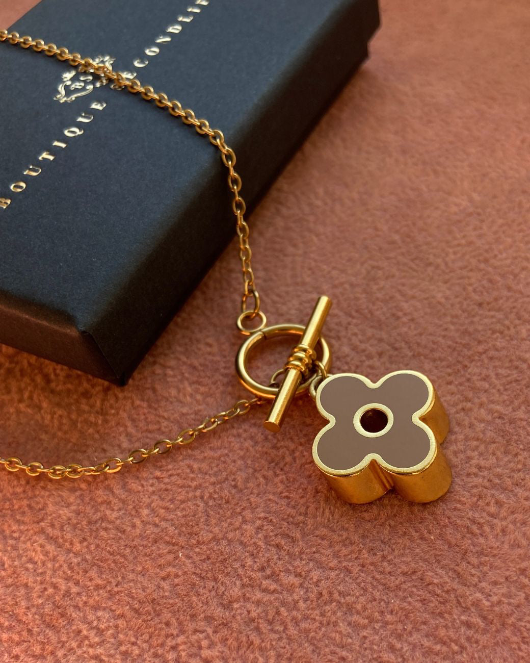 Authentic Louis Vuitton Fleur Charm- Reworked Necklace