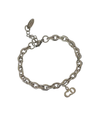 Authentic Silver CD Dior Pendant  Reworked Bracelet