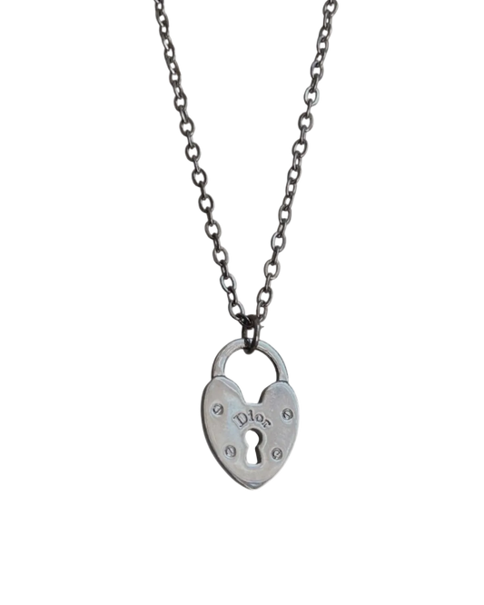 Authentic Dior Pendant Heart Pendant- Reworked Necklace