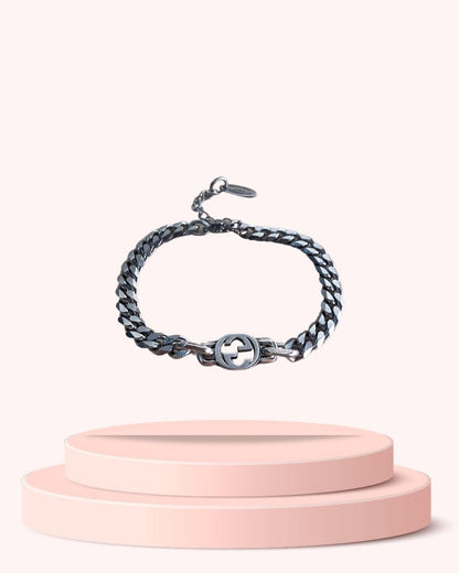 Authentic Gucci Interlocking Pendant Repurposed Bracelet