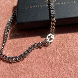 Authentic Gucci Interlocking Pendant Repurposed Choker