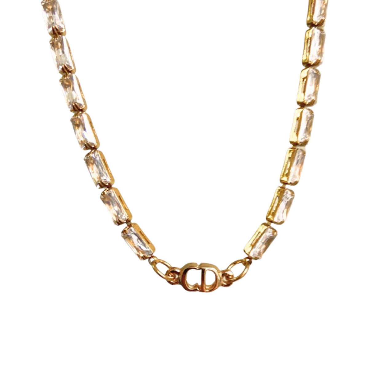 Authentic Mini CD Dior pendant- Reworked Diamante Choker