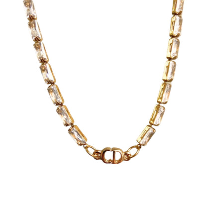 Authentic Mini CD Dior pendant- Reworked Diamante Choker