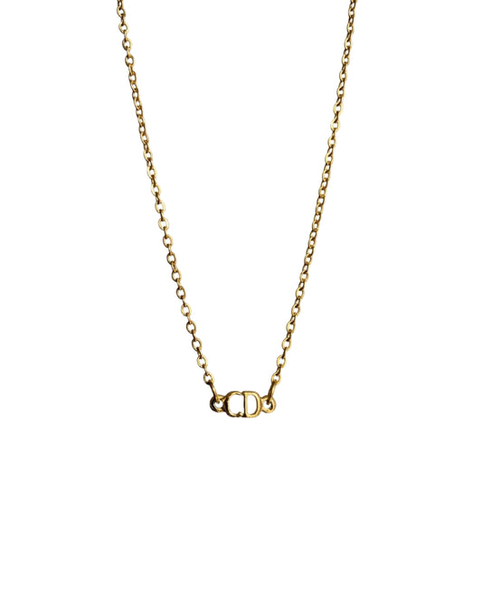 Authentic Mini Cd Dior pendant- Reworked Dainty Choker