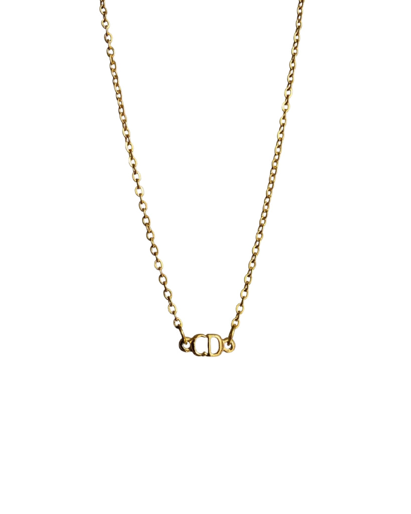 Authentic Mini Cd Dior pendant- Reworked Dainty Choker