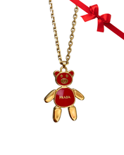 Load image into Gallery viewer, Authentic Prada Orsetto Bear Pendant Reworked Necklace  - Gift Edition