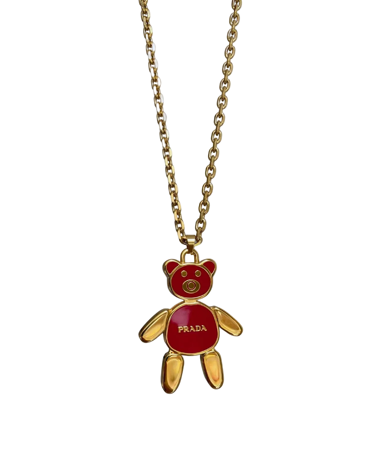 Authentic Prada Orsetto Bear Pendant Reworked Necklace  - Gift Edition
