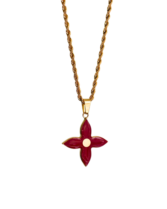 Authentic Louis Vuitton Pendant Red- Necklace