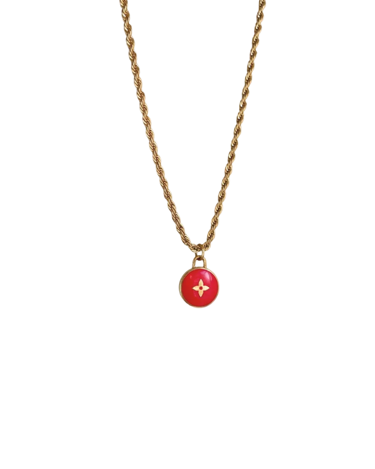 Authentic Louis Vuitton Red Pastilles Pendant- Necklace