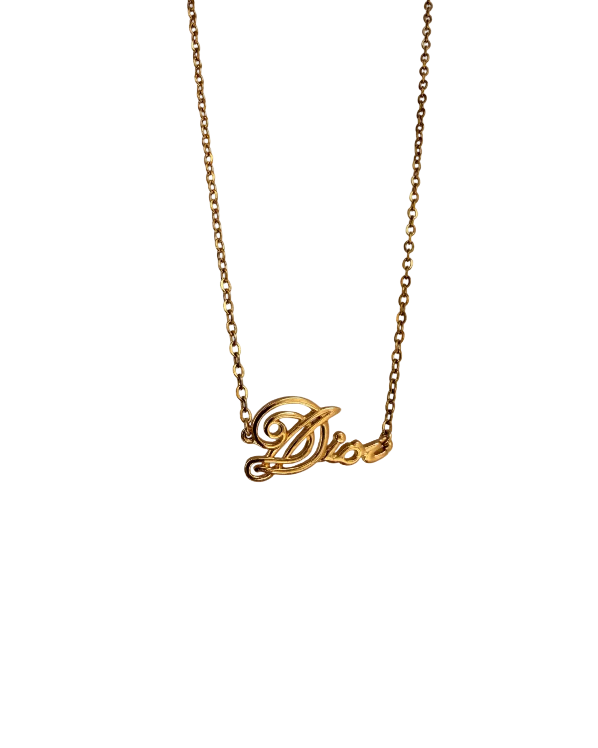 Authentic Vintage Dior Logo- Reworked Necklace