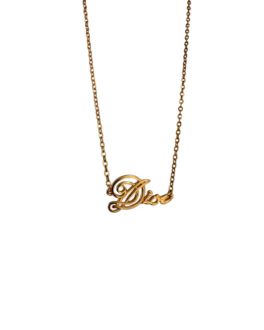 Authentic Vintage Dior Logo- Reworked Necklace