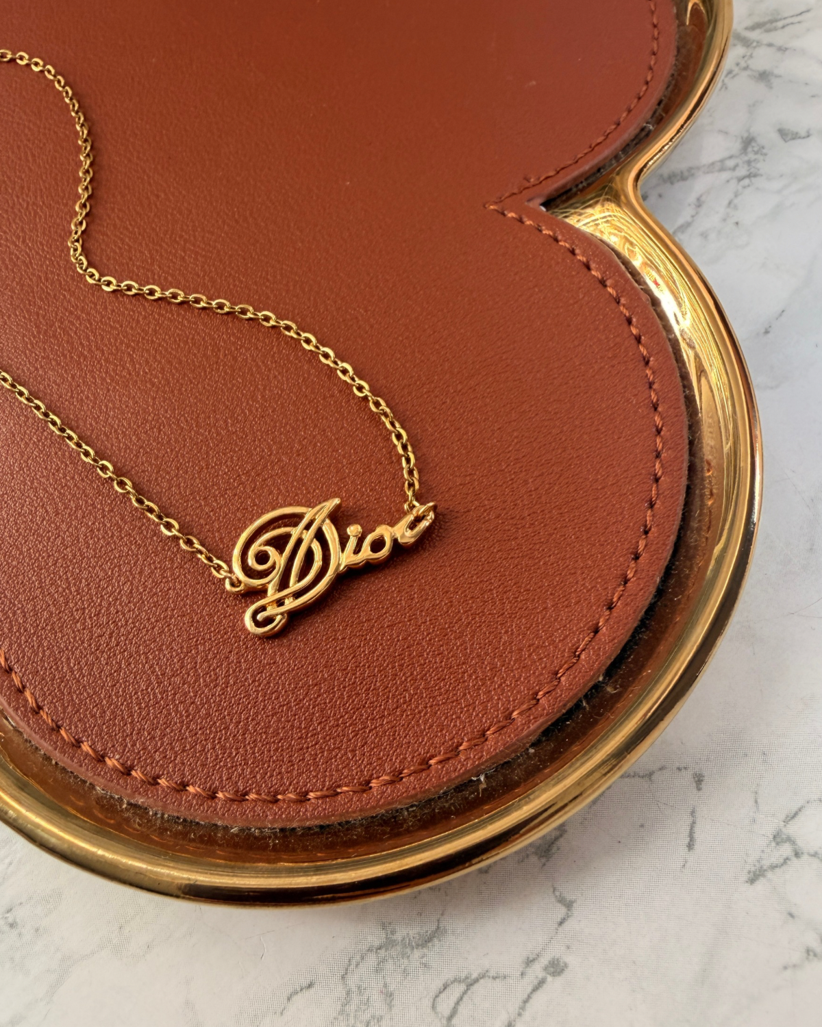 Authentic Vintage Dior Logo- Reworked Necklace