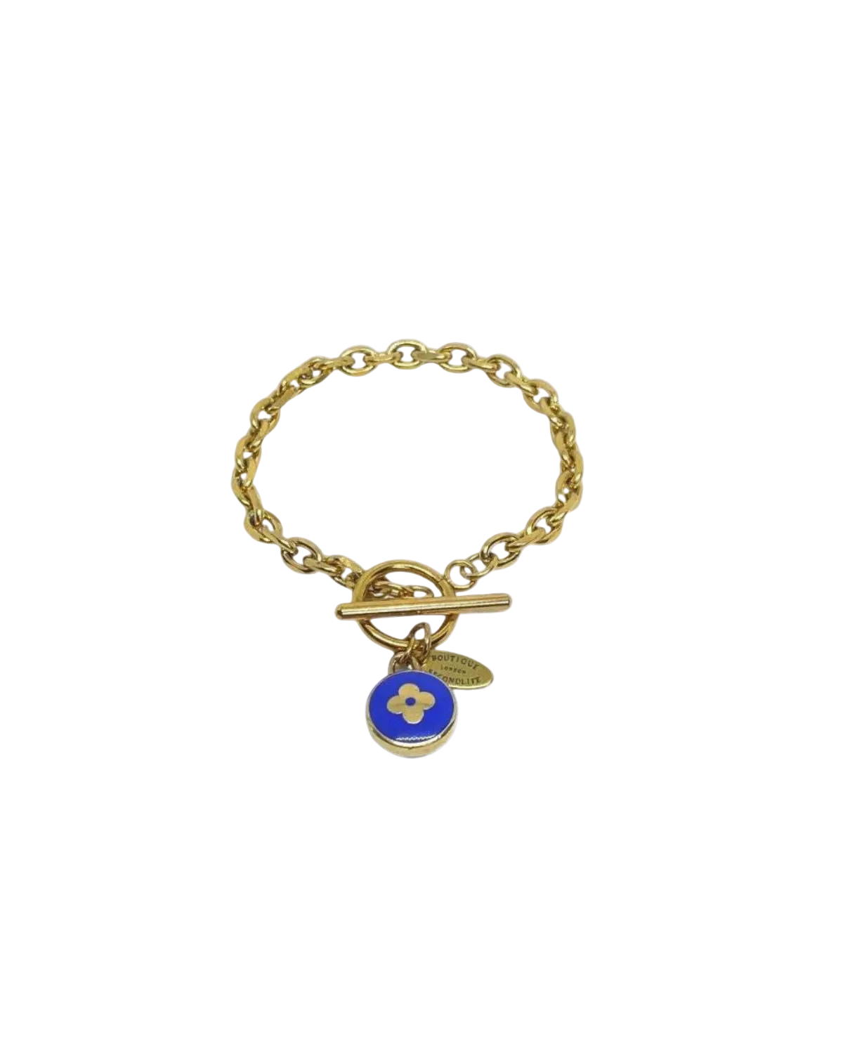Authentic Louis Vuitton Blue Pendant  - Repurposed Bracelet