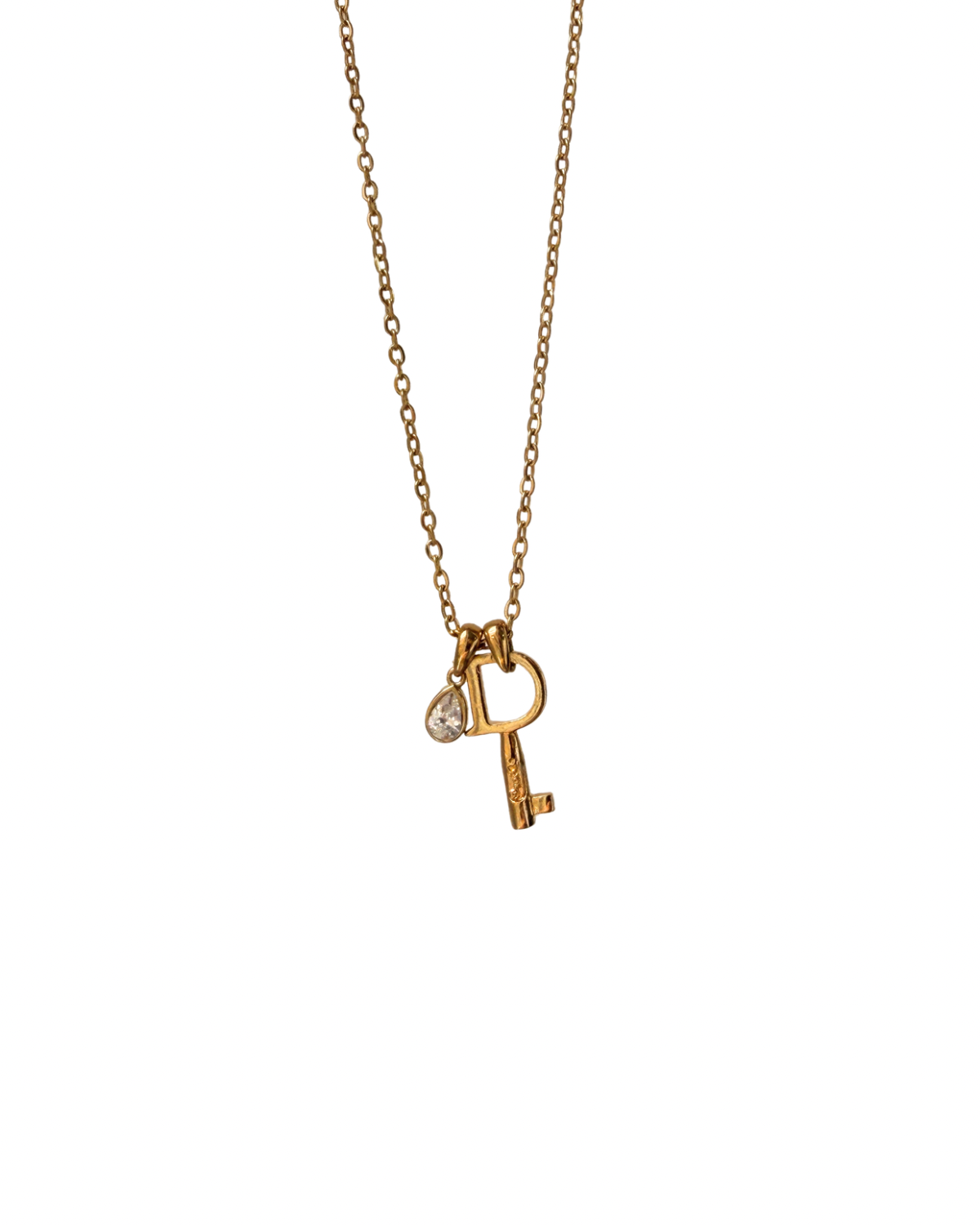Authentic Vintage Dior key- Reworked Necklace