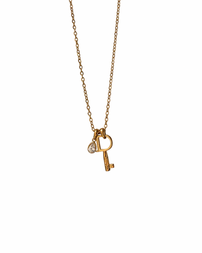 Authentic Vintage Dior key- Reworked Necklace