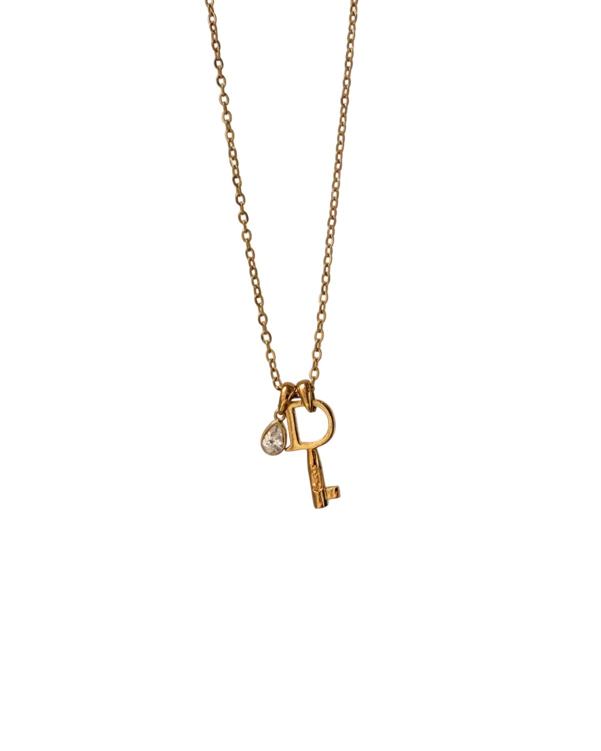 Authentic Vintage Dior key- Reworked Necklace