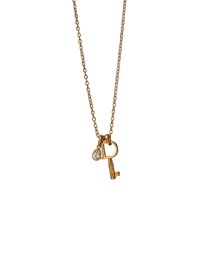 Authentic Vintage Dior key- Reworked Necklace