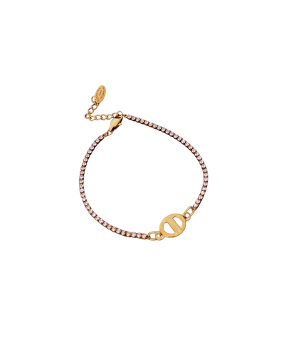 Authentic Mini Dior pendant -Repurposed Diamante Bracelet